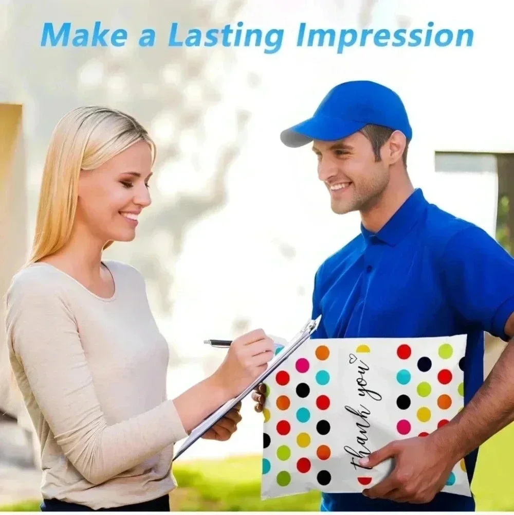 Thank You Poly Mailer 10x13 Inch 100 Pcs, Waterproof and Tear-Resistant Shipping